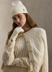 Wool Cashmere Cable Beanie