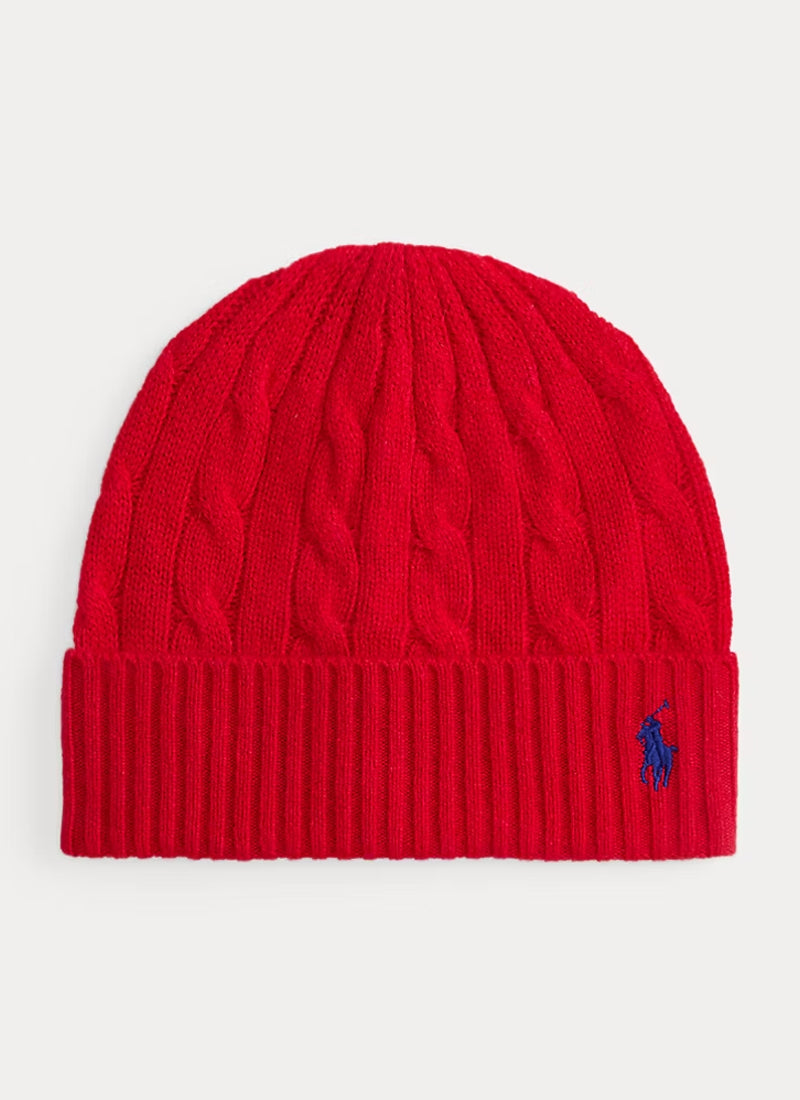 Wool Cashmere Cable Beanie