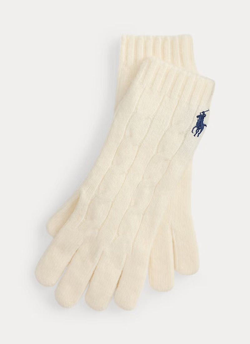 Wool Cashmere Classic Cable Glove