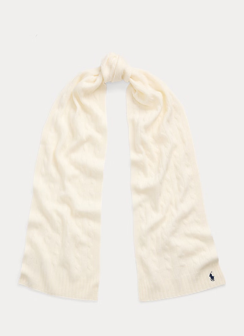 Wool Cashmere Classic Cable Scarf