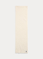 Wool Cashmere Classic Cable Scarf