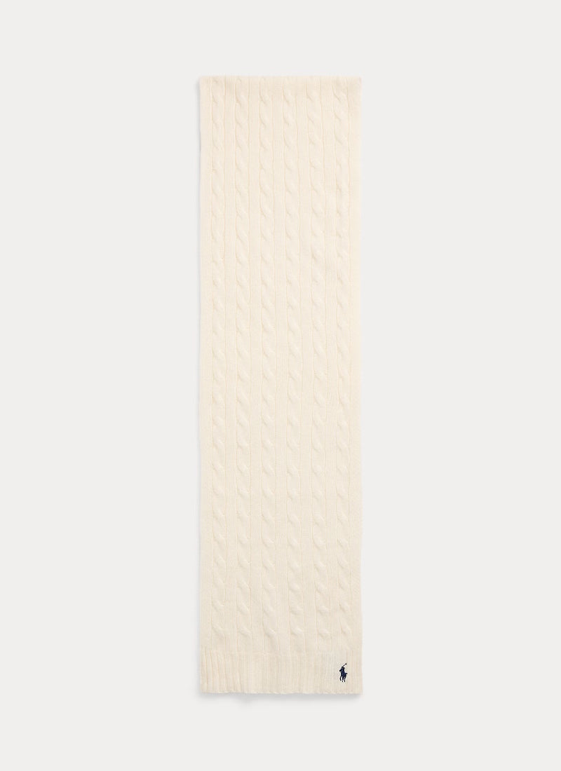 Wool Cashmere Classic Cable Scarf