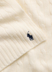 Wool Cashmere Classic Cable Scarf