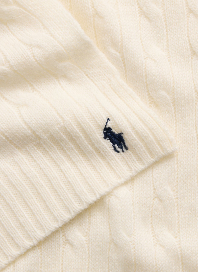 Wool Cashmere Classic Cable Scarf