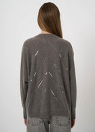 Wool Cashmere Metallic Cardigan
