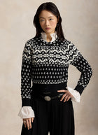 Wool Cotton Fair Isle Crewneck Sweater