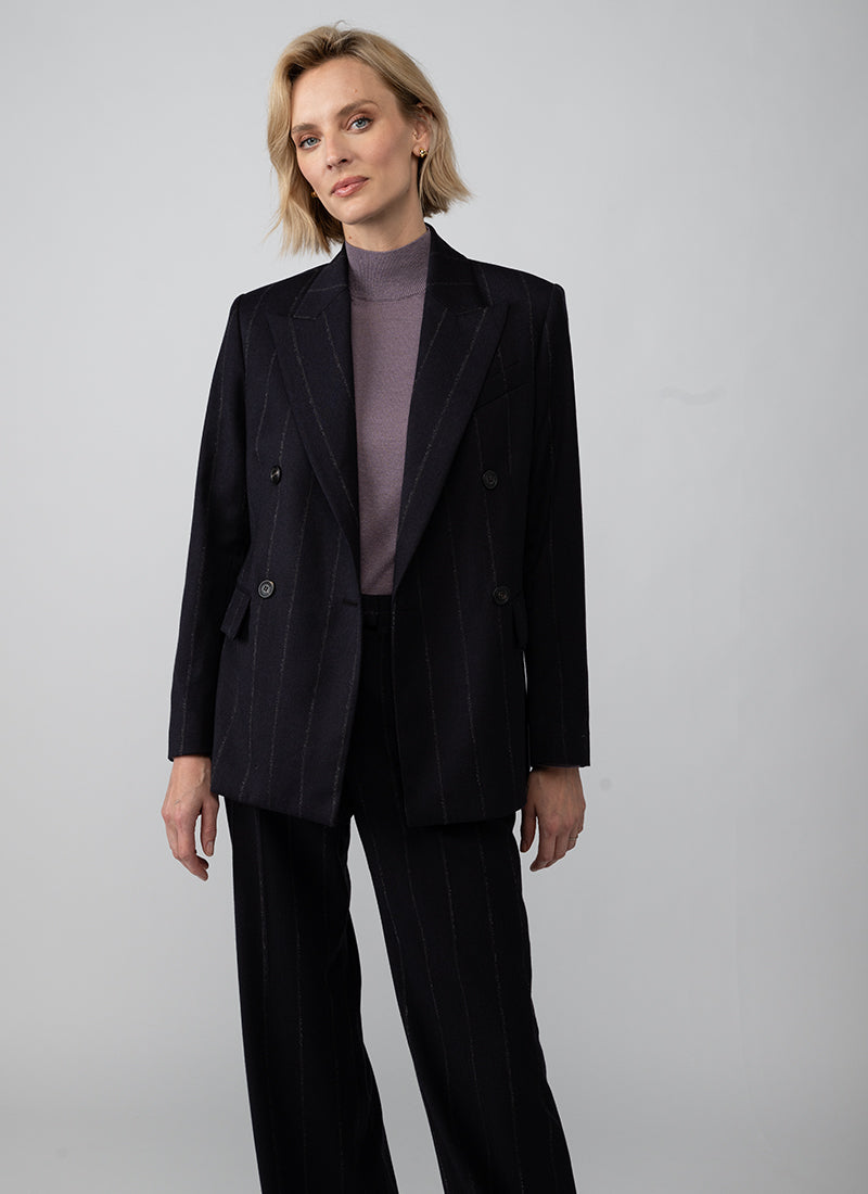 Wool Double Breasted Blazer