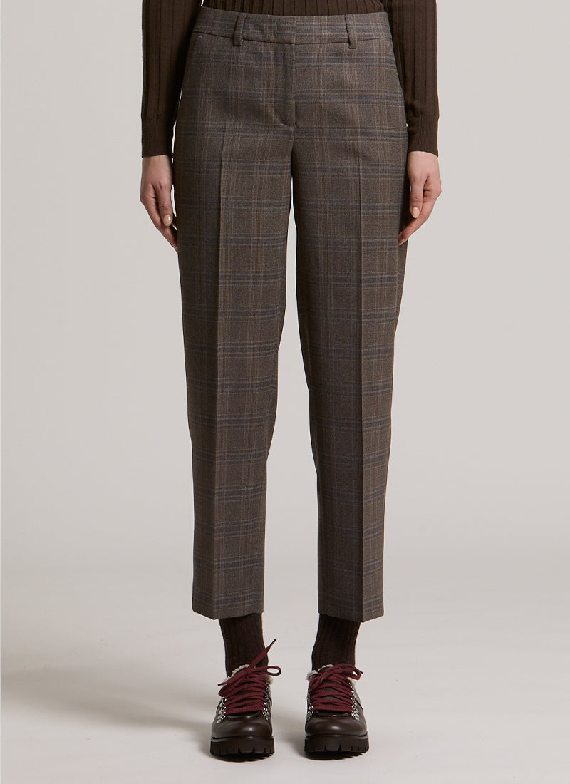 Wool Flannel Check Pant