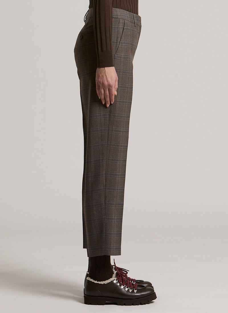 Wool Flannel Check Pant