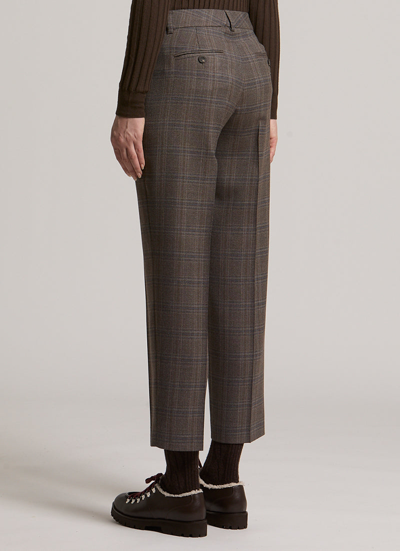 Peserico Wool Flannel Check Pant