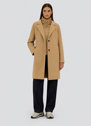 Velour Wool Knit Cloth Coat