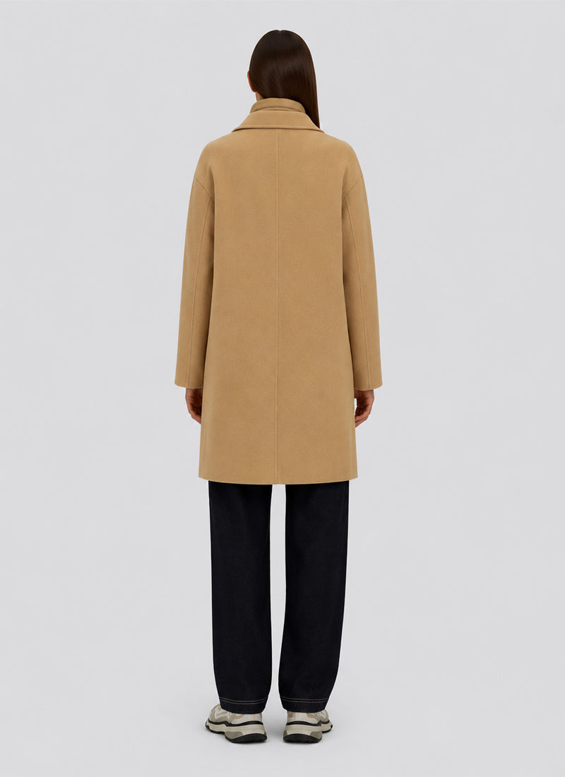 Velour Wool Knit Cloth Coat