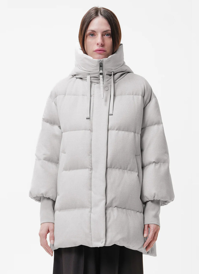 Yume Tech Wool Hooded Down Coat