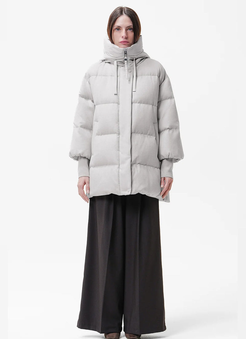 Yume Tech Wool Hooded Down Coat