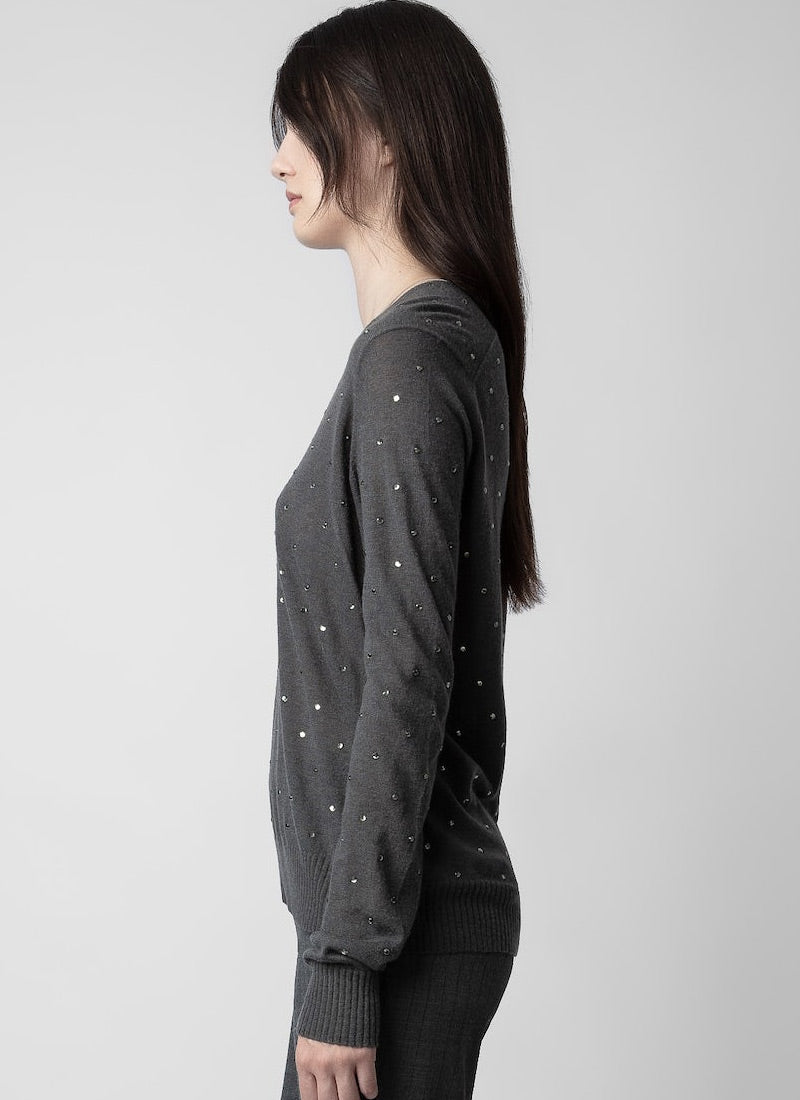 Zadig & Voltaire Elya Diamanté Cashmere Sweater