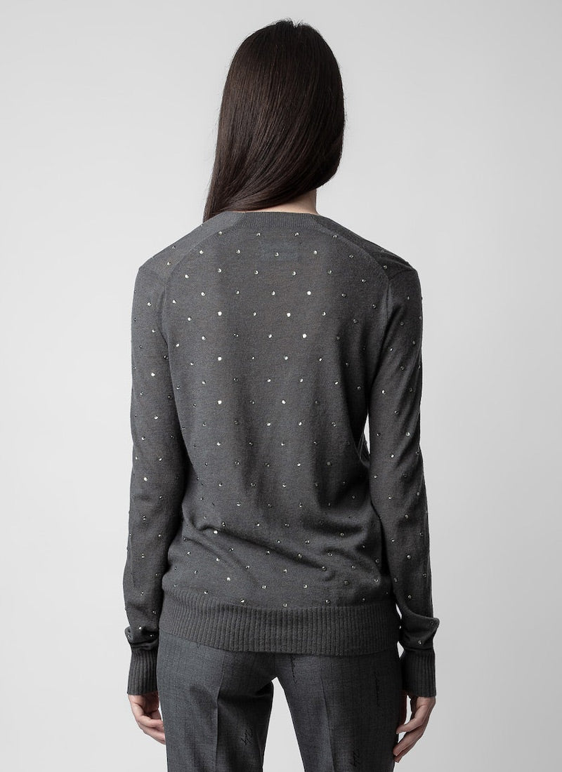 Zadig & Voltaire Elya Diamanté Cashmere Sweater