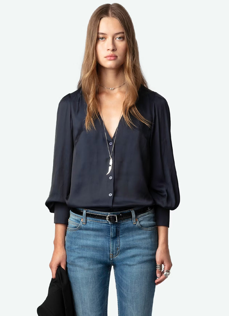 Zadig & Voltaire Tinous Satin Blouse