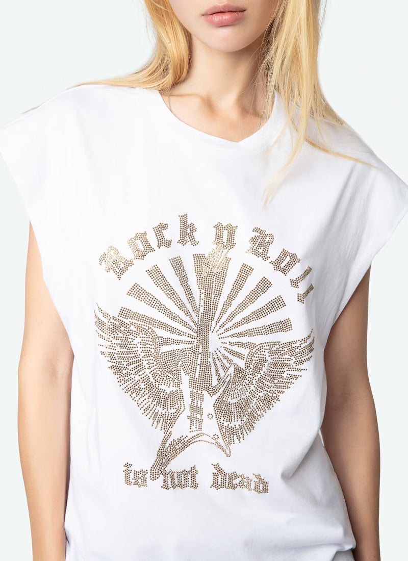 Jaiio T Shirt Blanc Zadig Et Voltaire Femme Vêtements Accessoires