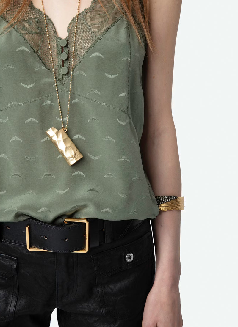 Zadig & Voltaire Cyoko Silk Jacquard Wings Camisole