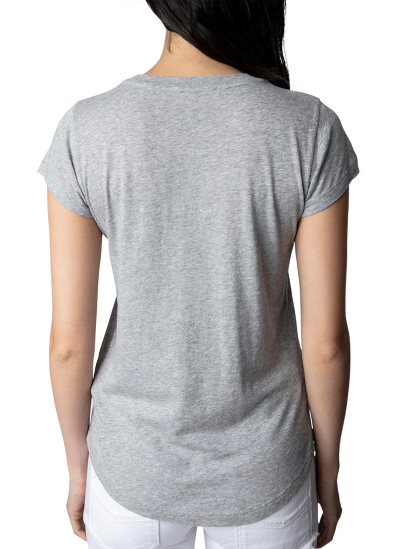 Zadig & Voltaire Skinny Skull Metal Stud Tee