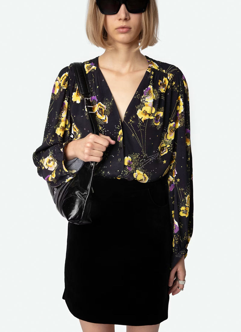 Zadig & Voltaire Turin Crepe Yoko Strass Top