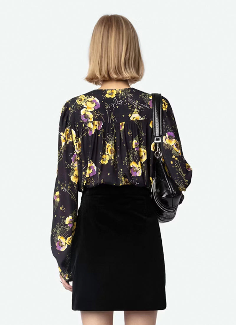 Zadig & Voltaire Turin Crepe Yoko Strass Top