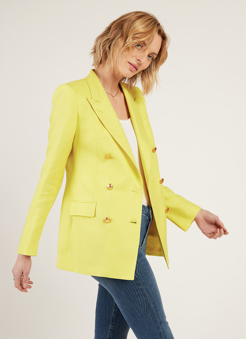 Tagliatore Double-Breasted Linen Blazer