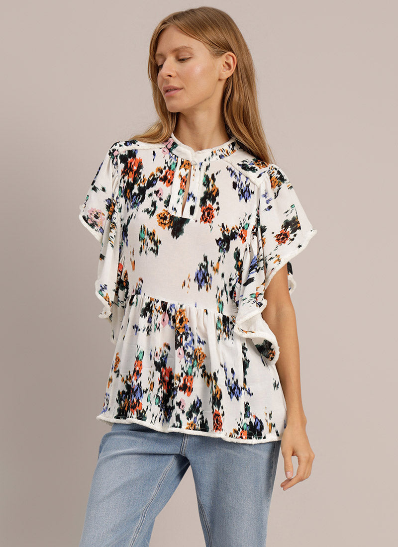 Munthe Jackpota Floral Short-Sleeve Top