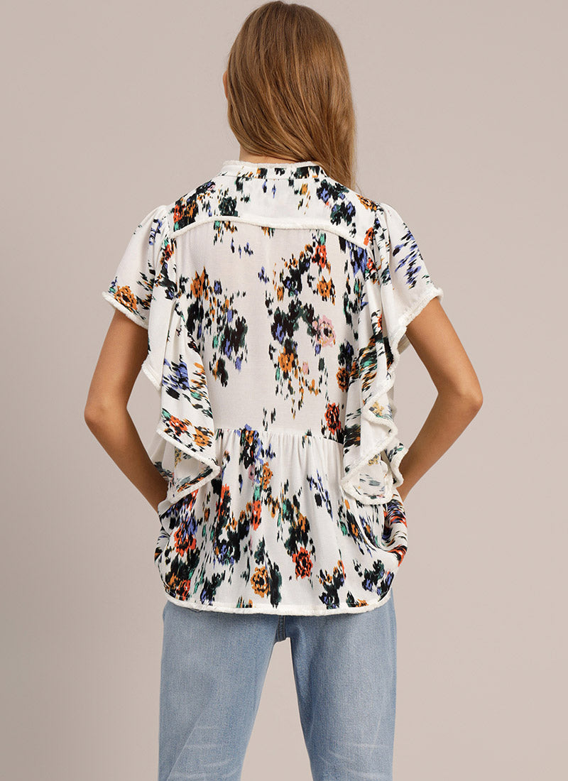 Munthe Jackpota Floral Short-Sleeve Top