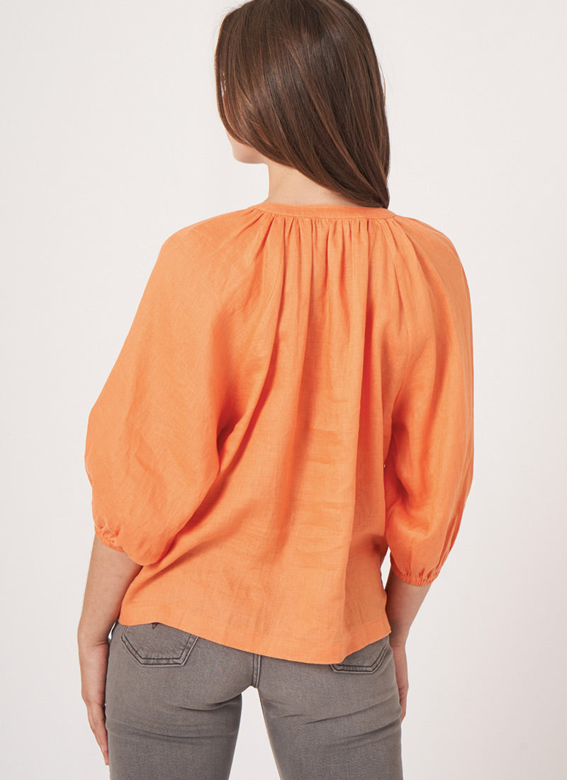 Repeat Linen Long Sleeve Blouse