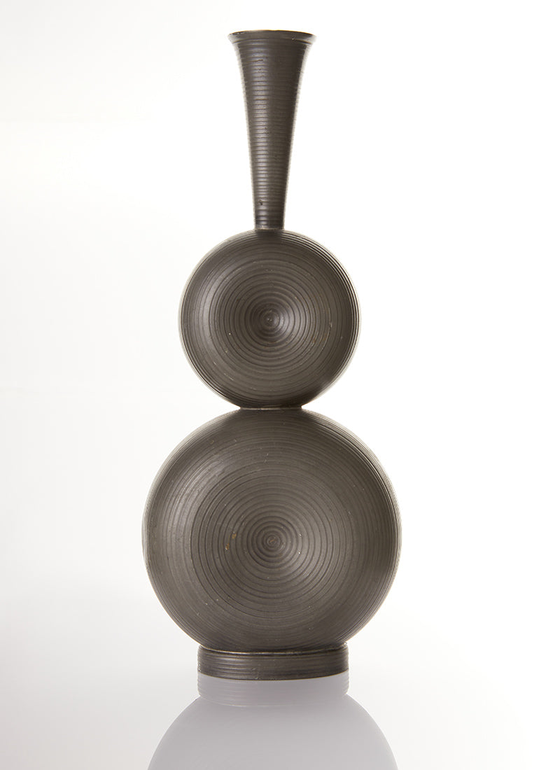 Haute Curature Gunnar Havstad Modernist Pewter Sculptural Vase, 1950s