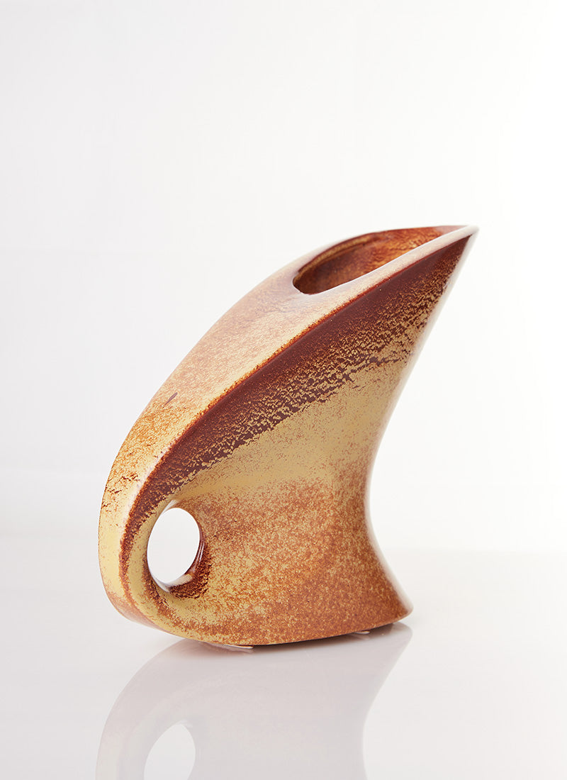 Haute Curature Bertoncello Ceramiche Mid-Mod Sculptural Abstract Jug Vase, 1960s-70s
