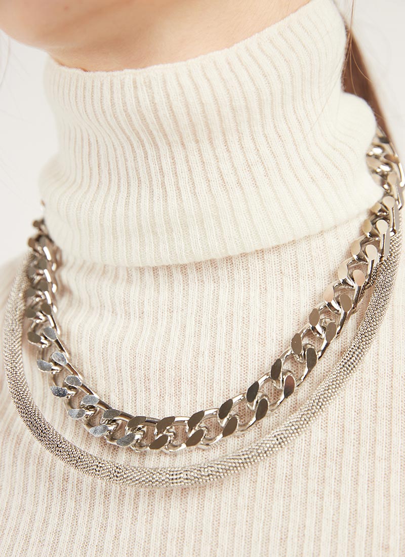 Fabiana Filippi Short Double Chain Necklace 