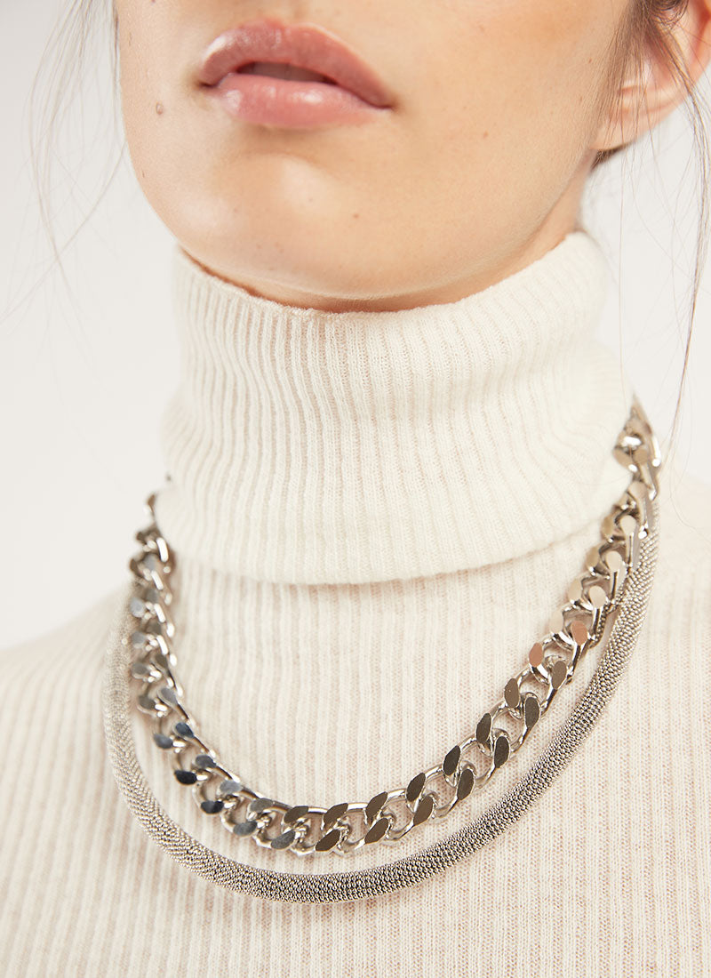 Fabiana Filippi Short Double Chain Necklace 