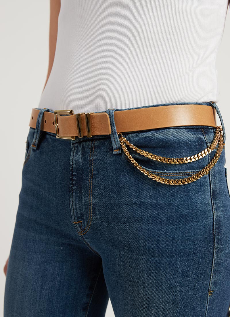 Brave Leather Brinkley Nappa Chain Belt