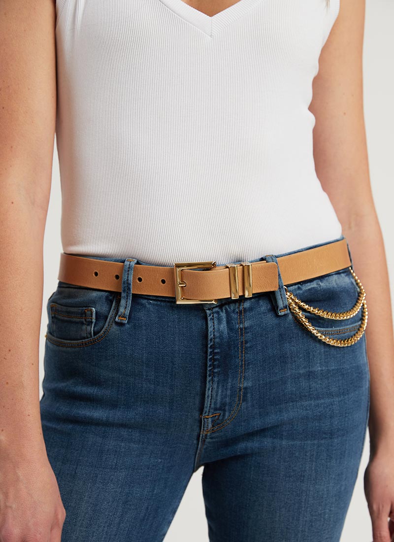 Brave Leather Brinkley Nappa Chain Belt