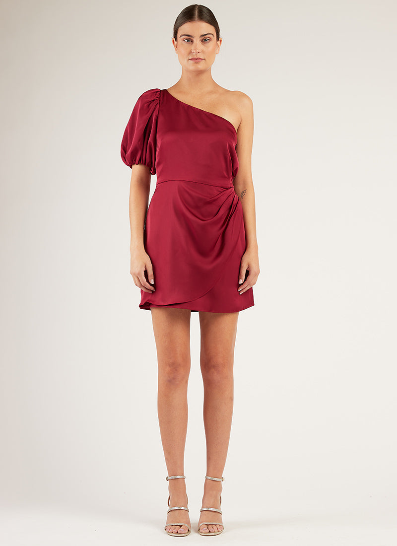 Sachin & Babi Amelia One-Shoulder Red Dress