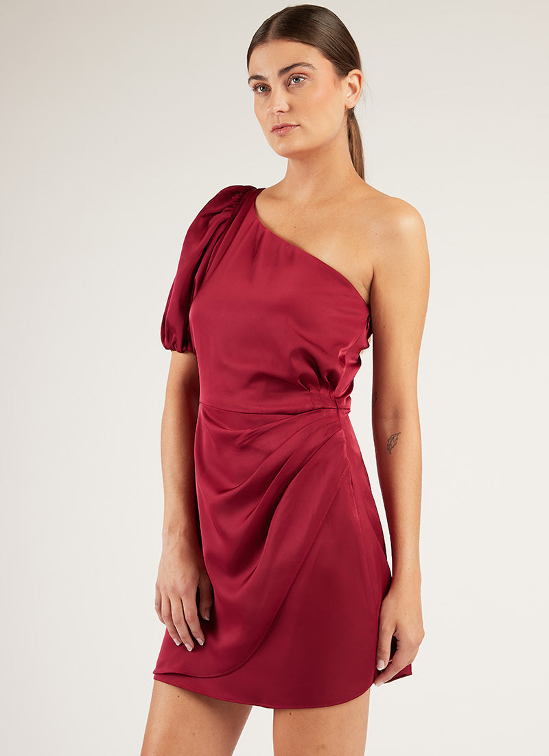 Sachin & Babi Amelia One-Shoulder Red Dress
