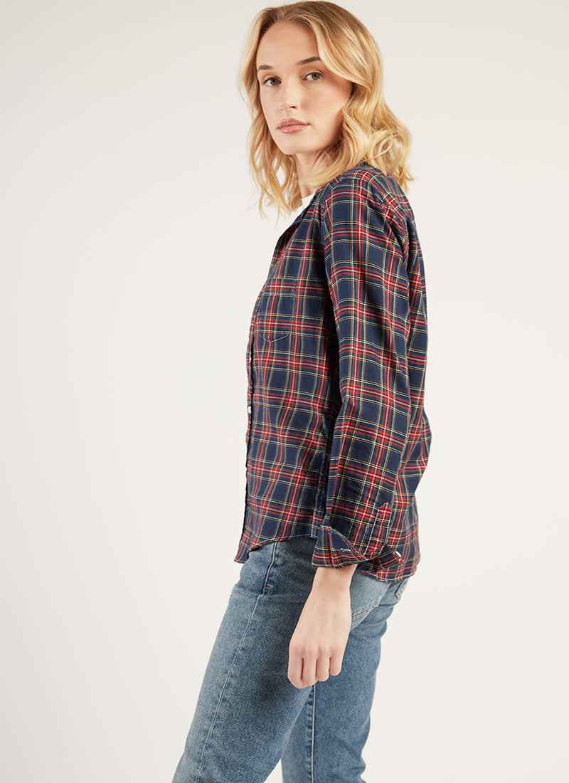Frank & Eileen Barry Red-and-Blue Plaid Shirt