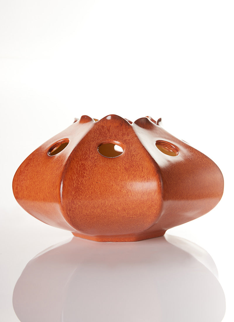 Haute Curature Bertoncello Ceramiche Abstract Sculptural Sea Urchin Vase, 1960s-70s