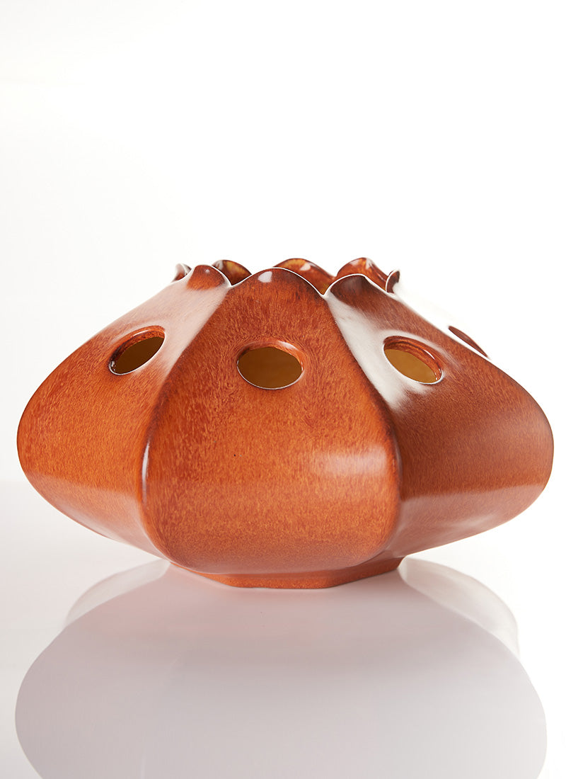 Haute Curature Bertoncello Ceramiche Abstract Sculptural Sea Urchin Vase, 1960s-70s