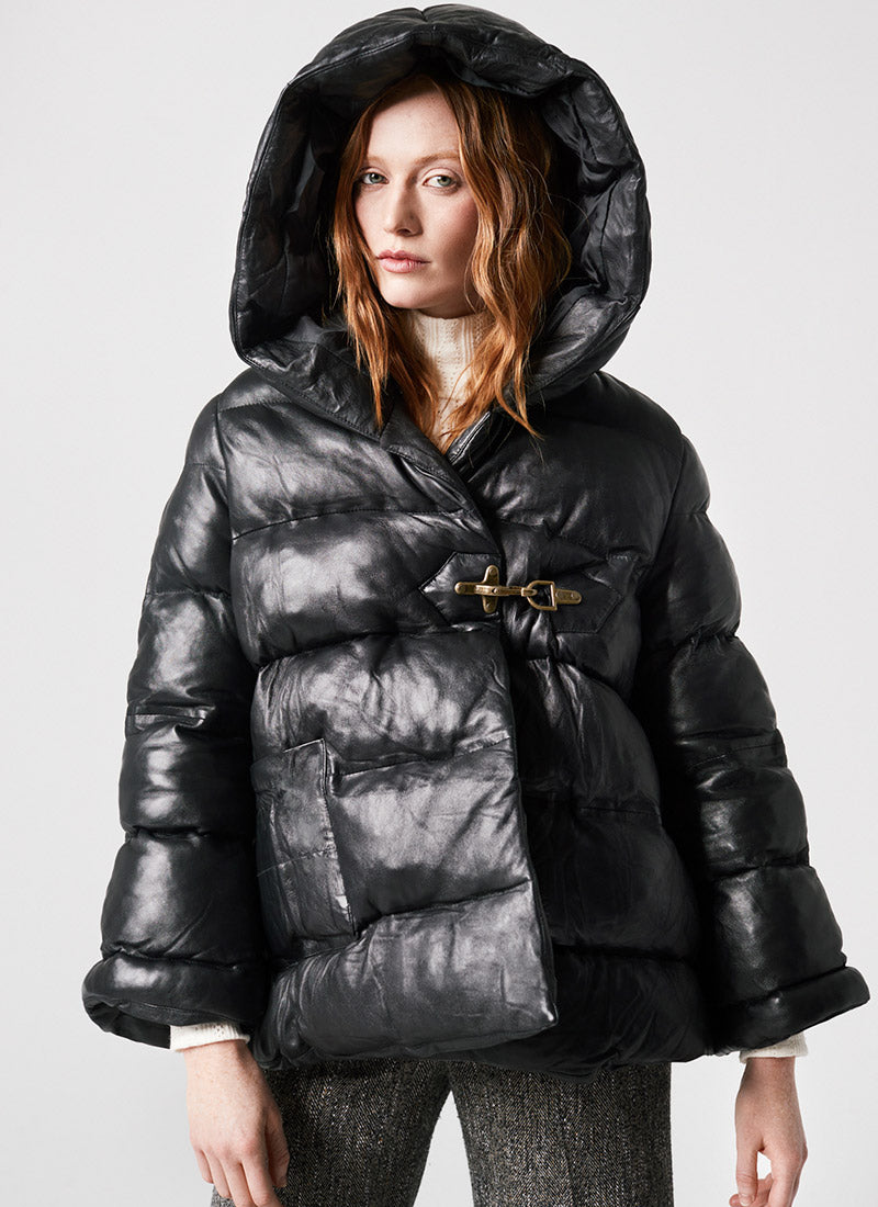 Smythe Quilted Leather Swing Coat