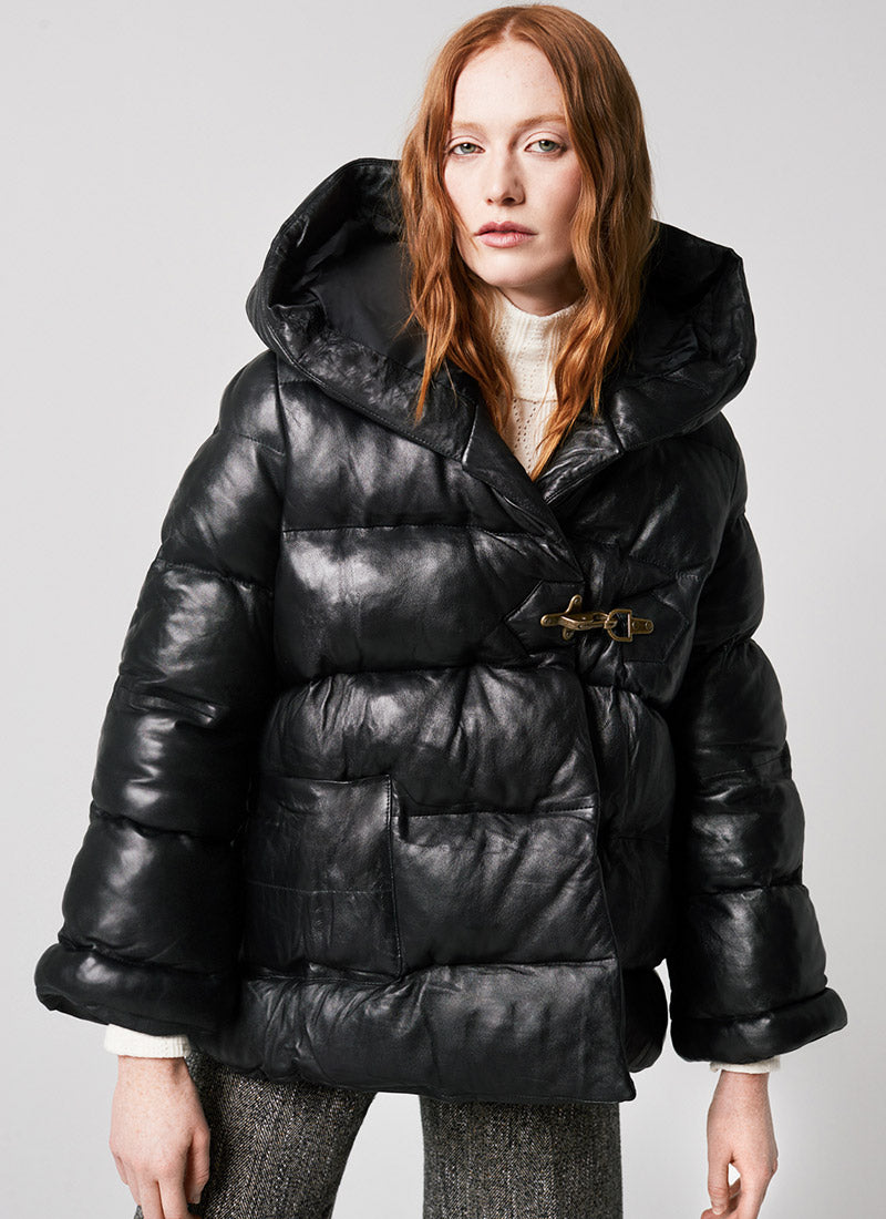 Smythe Quilted Leather Swing Coat