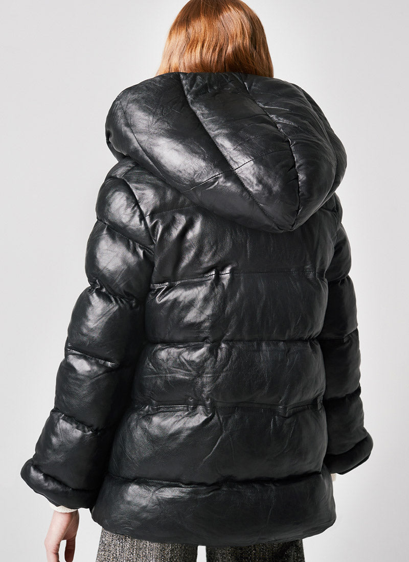 Smythe Quilted Leather Swing Coat