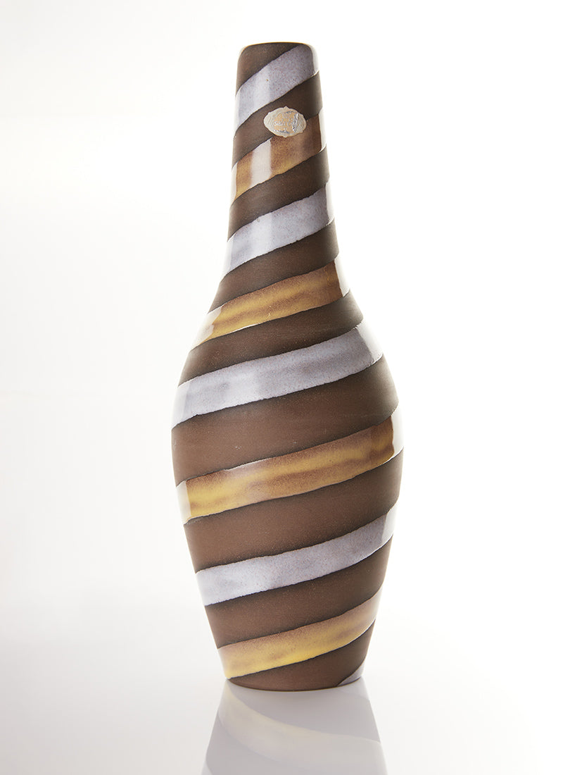 Haute Curature Ingrid Atterberg Pair of 1949 'Spiral' Series Sculptural Earthenware Vases