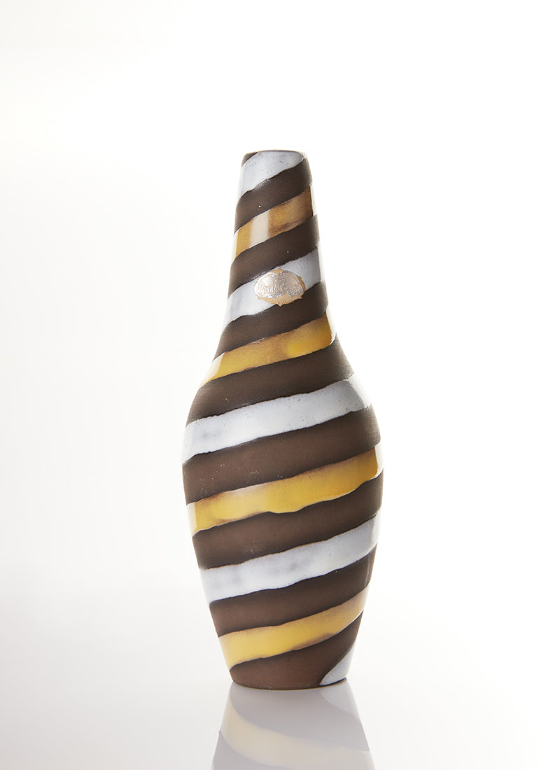 Haute Curature Ingrid Atterberg Pair of 1949 'Spiral' Series Sculptural Earthenware Vases