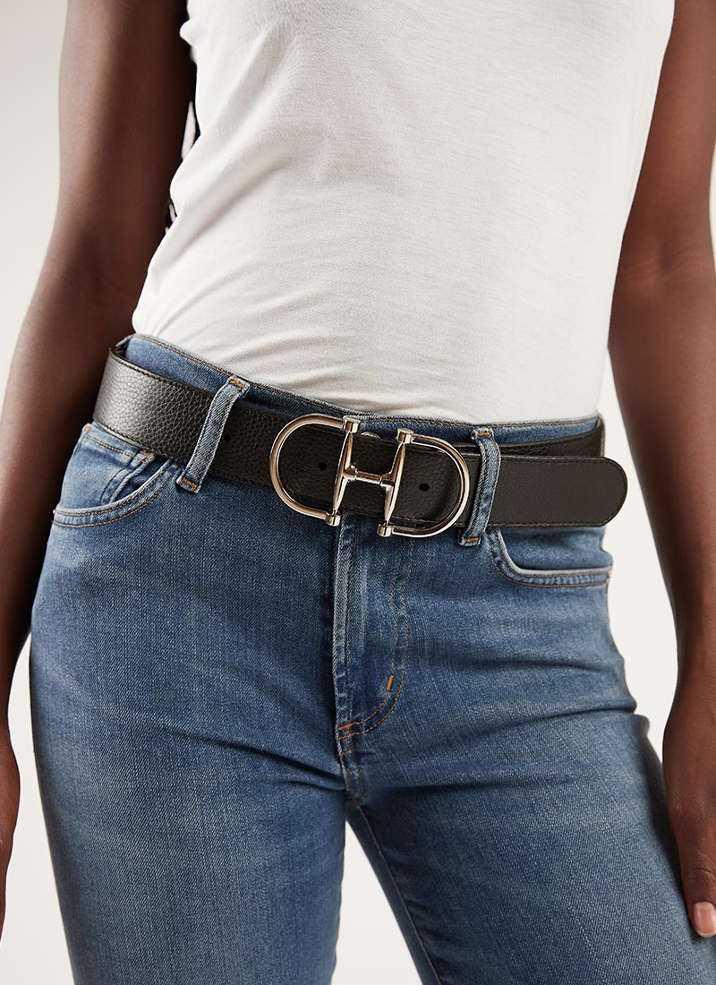 Brave Leather Kasi Pebbled Leather Belt