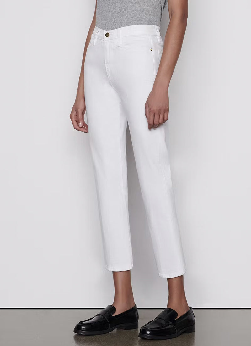 Frame Le High Straight Blanc Jeans