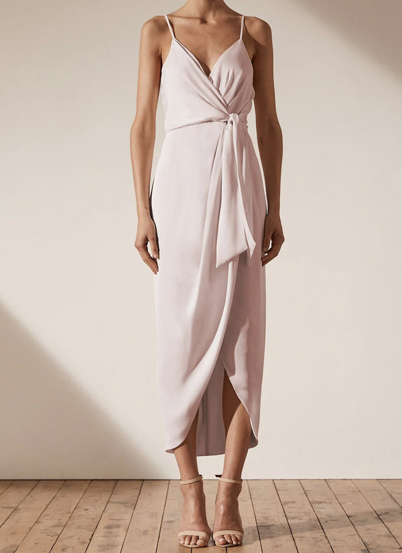 Shona Joy Luxe Tie Front Cocktail Dress