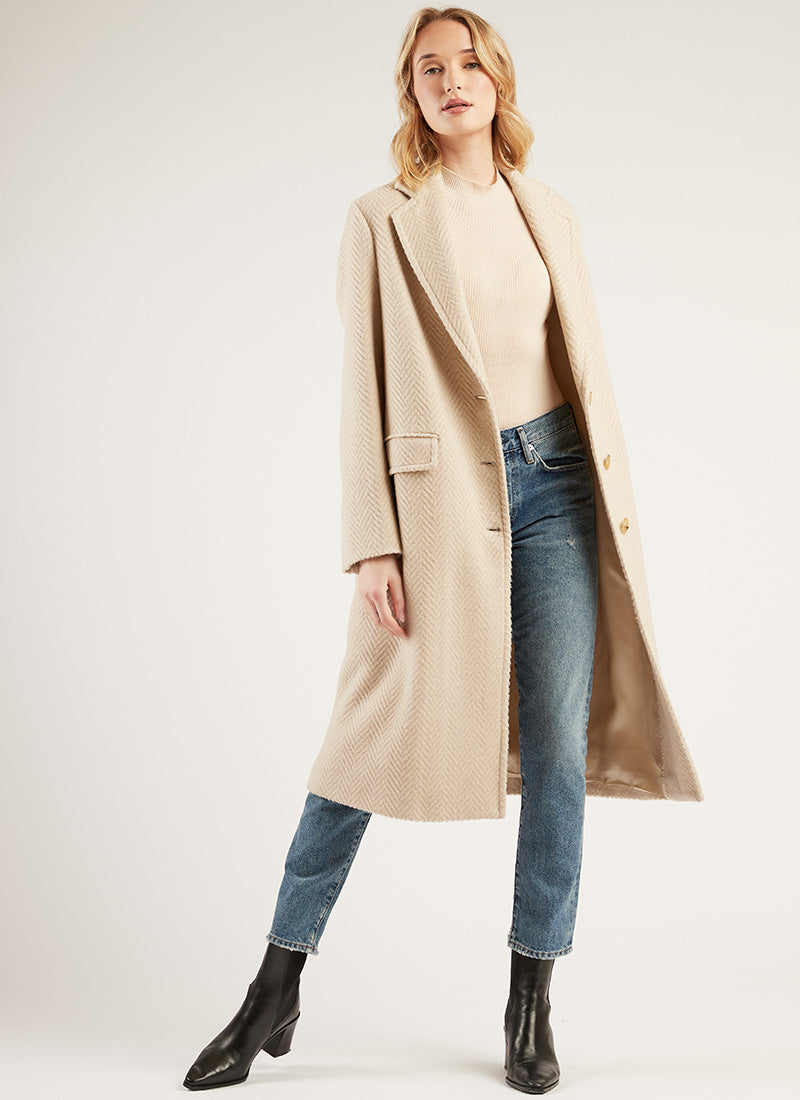 Eleventy Single-Breasted Alpaca-Blend Coat